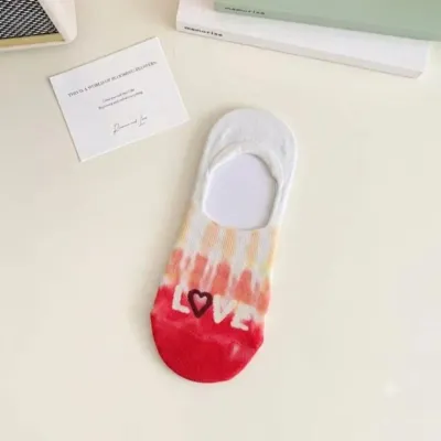 안벗겨지는페이크삭스 국산 실리콘 스니커즈 양말 러브하트
