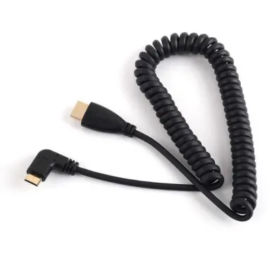 HDMI 스프링 케이블 HDMI -미니HDMI 우측꺽임