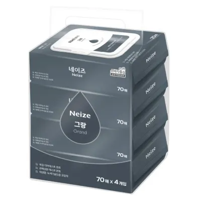 미래생활 네이즈 그랑 물티슈 캡형 70매 x 4팩