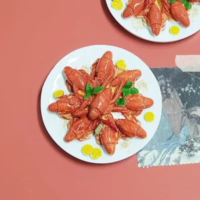 마그넷 모형 음식 가재