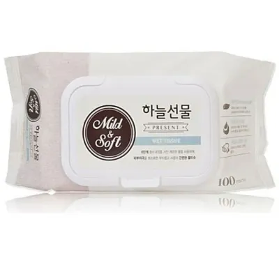 아기 물티슈 캡형 유아 대용량 리필 가정용 신생아 휴대용 100매 10개
