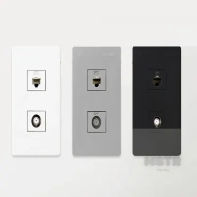 복합용콘센트 8p 위성1방 DIY 전기용품 랜선 케이블커넥터 TV유선케이블