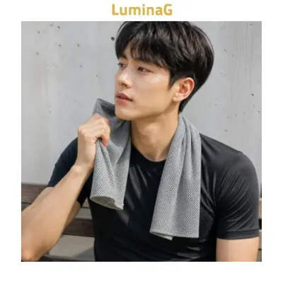 냉감 스포츠 타월 그레이 운동 야외 땀 닦기용 홈트 체육