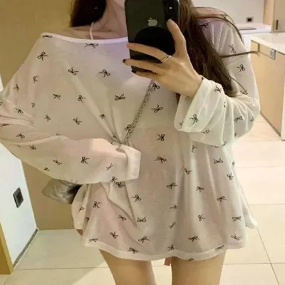 롱소매티셔츠 여성 루즈핏 긴팔 여리한 은은한 2컬러