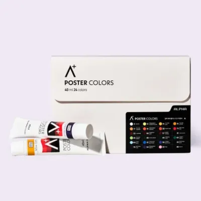 알파 에이플러스 포스터 칼라 물감 세트 40ML 24색 A
