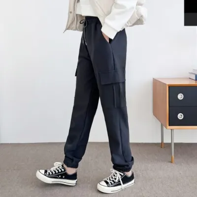 GSS JF182W 여자 윈터 카고 조거팬츠-스웨이드안감