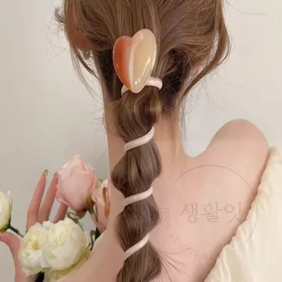 스프링 포니테일 머리끈 포니테일쫀쫀머리끈 유아머리끈 아기머리끈 짱짱한머리끈 여성헤어끈