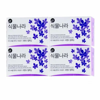 식물나라 화장비누-라벤더 릴렉싱 90g x4개