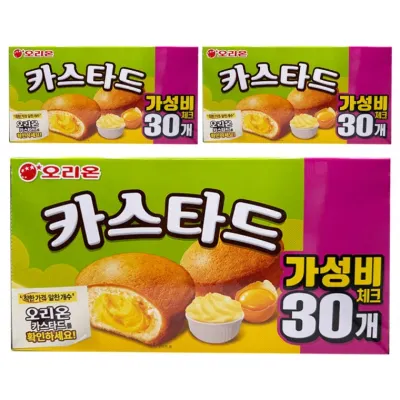 오리온 카스타드 30입 실속형 690g x 3개