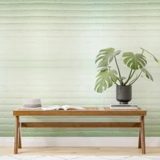 폼블럭 3D브릭 1mX2.5m 민트/보온 필름지 방한벽지 벽돌 스티커 셀프시공 DIY자재 단열도배지 곰팡이방지