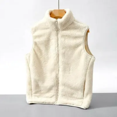 퍼 조끼 후리스 반목 겨울 보온 카라 조끼 여성 데일리 홈웨어 조끼