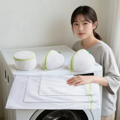 이중세탁망 엉킴방지 의류 빨래망 소품 가정 빨래방 거실 베란다 수납 정리용