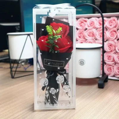 테이블장식 포인트 미니 비누 장미 꽃다발 장미 장식