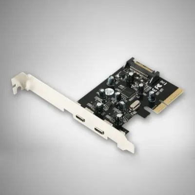 Coms USB 3.1 카드 Type C 2포트 PCI-E 배속