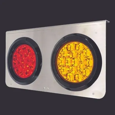 화물차 후미등 12v LED 2구 사각 스텐판 브레이크등