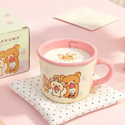 리락쿠마 투톤 머그컵 400ml-핑크