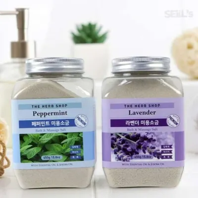 450g 더허브샵 마사지 미용소금 목욕소금 입욕소금