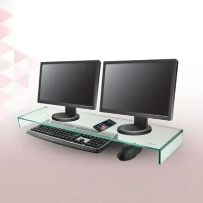 엠다인A 유리 거치대 모니터거치대 모니터트레이