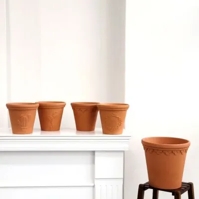 더플라워포터리 모던 브라운 조각 토분 D19x18cm