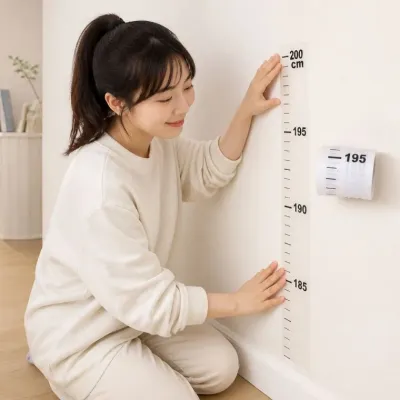 벽면 부착형 아이 눈금 자 200cm 롤스티커