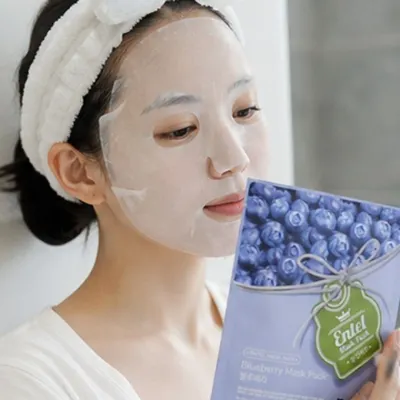 블루베리 마스크팩 20ml 수분보습 진정 세안후 홈케어 에센스팩
