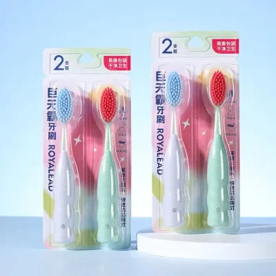 초등학생칫솔 슈퍼빅 컬러 소프트 칫솔 2개 세트 가정용 대형 부드러운 칫솔 즉시 배송 도매