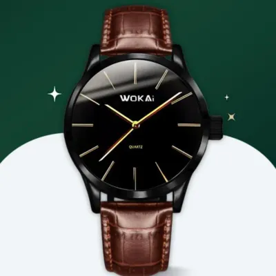 시계 패션 초 시험 오카이 바늘 아날로그 학생 가죽