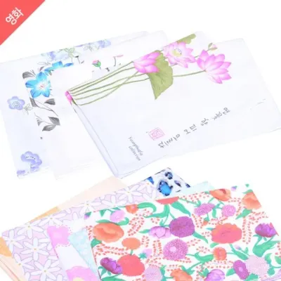 면 가제 나염 수건 가로33cmX세로88cm 백색임의배송 가재손수건 등산손수건 거즈손수건