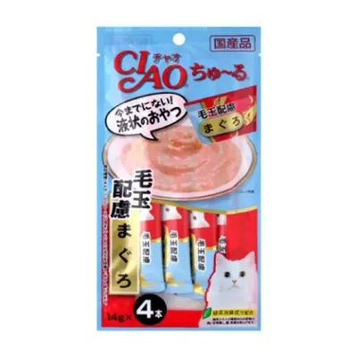 이나바 챠오 츄루 헤어볼 참치 14g x 4p