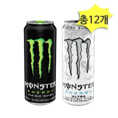 몬스터 에너지 그린500ml & 울트라500ml x 각6개(총12개)