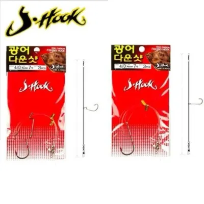 JHOOK 광어다운샷 채비 라운드밴드훅 오프셋훅 선택