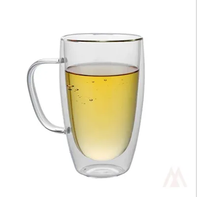 이중 유리컵 450ml 냉커피잔 음료컵 커피컵