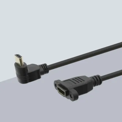 HDMI 연장 젠더 HDMI 하향꺾임 포트형 4K2K 60Hz 15cm