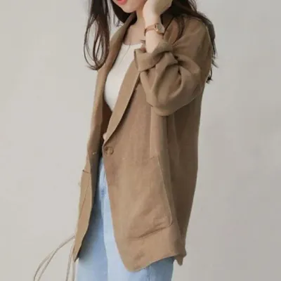 여성 셔츠 자켓 가을 아우터 원버튼 여자 상의