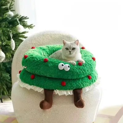 러브펫 따뜻한 크리스마스 고양이 하우스