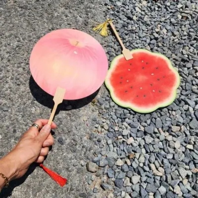 수박 과일 부채 모양 사과 1P 작은선물 사은품 동호회 휴가선물 운동회 답례품 단체선물 휴대용 체육대회