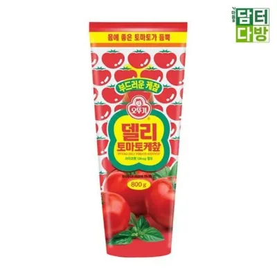 델리 토마토케찹 토마토소스 케첩 식당용 업소용 800g 3개 저당케찹