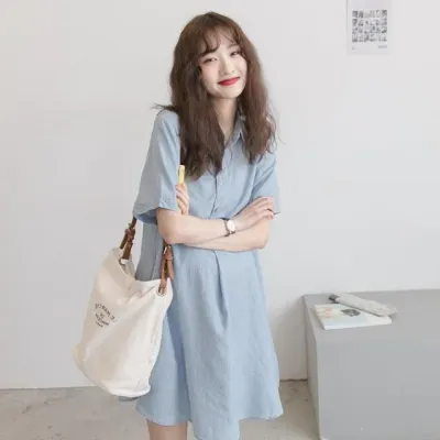 임산부 반팔 루즈핏 빅사이즈 여름 원피스 셔츠 빅사이즈 임산부 스타일