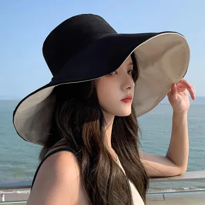데이즈 양면 버킷햇(블랙/베이지) 사파리모자