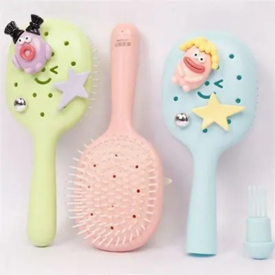 두피 마사지 브러쉬 헤어 볼륨 브러쉬 탈모 여성 쿠션 케어 어린이 귀여운 장식 관리 자극 아동 미용