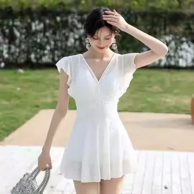 수영복 여성용 원피스 수영복 보수적인 스커트 하이 엔드 섹시 블랙 여성 플러스 사이즈 통통62