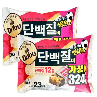 오리온 닥터유 단백질바 미니 324g x 2개