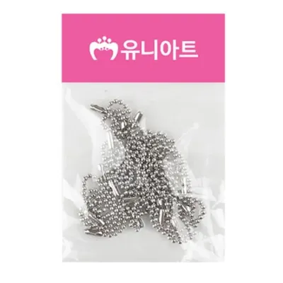 유니아트 (쇠재료) 군번줄 은색 10cm (20개입)