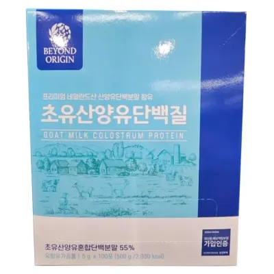 비욘드오리진 초유산양유단백질 5g x 100포 산양유단백분말 함유 간편 섭취