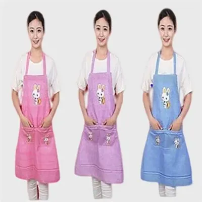 여성 주방 앞치마 어린이집 앞치마 귀여운 유치원 조리복 생활 반팔 짧은 무지 식당