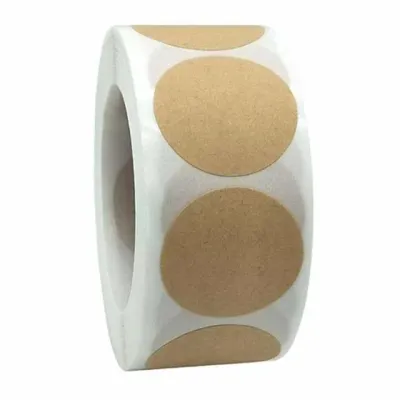 모노리빙 크라프트 실링 스티커 2.5cm 1롤(500개) 원형스티커 밀봉스티커 가게스티커