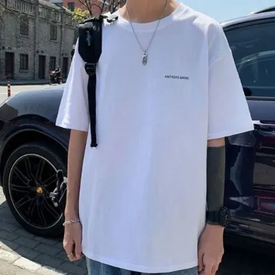오버핏 남자 반팔 티셔츠 여름 라운드넥 데일리 상의