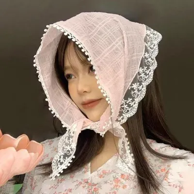 레이스 두건 여성용 스카프 헤어밴드 패션 악세사리