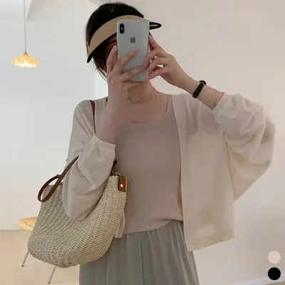 여성 루즈핏 볼레노 가디건 봄 여름 가을 크롭 카디건 0421