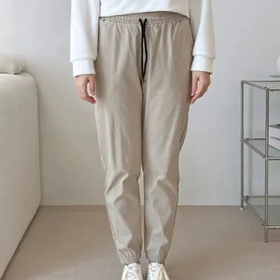 여자 스판 밴딩 조거팬츠 운동 츄리닝 바스락 바지 조거바지 여자조거바지